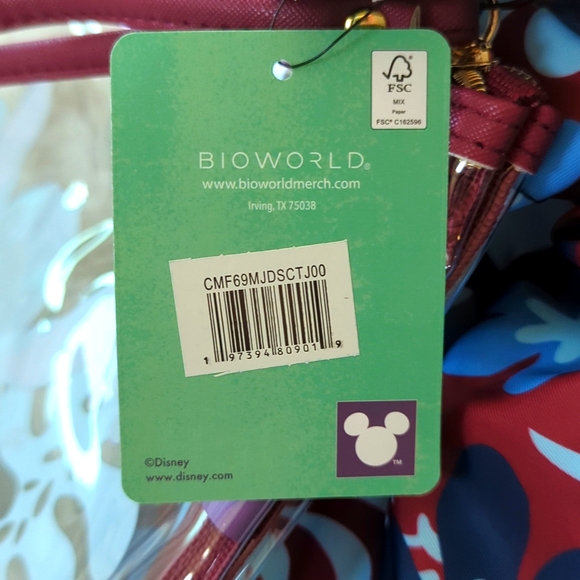 BIOWORLD x DISNEY | Adorable Lilo & Stitch Floral🌸Travel Tote ~ 3-Piece Set - Picture 6 of 10